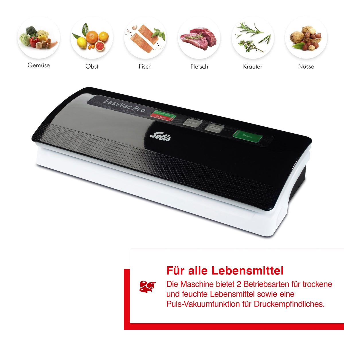 Solis EasyVac Pro Vakuumierer Schwarz