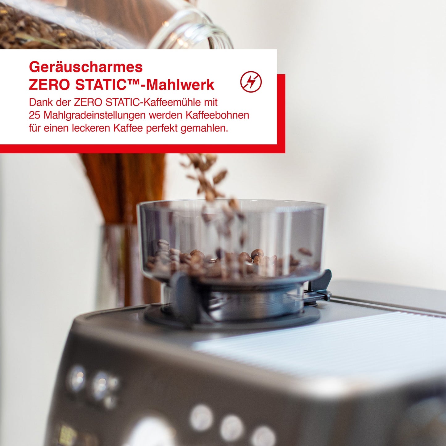 Solis Grind & Infuse Perfetta Espressomaschine Schwarz mit ZERO STATIC™ Kaffeemühle und 25 Mahlgradeinstellungen