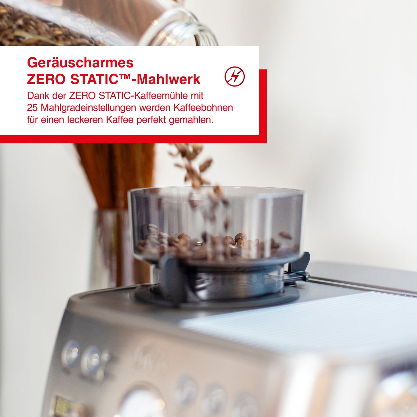 Solis Grind & Infuse Perfetta Espressomaschine mit ZERO STATIC™ Kaffeemühle – 25 Mahlgradeinstellungen für perfekten Kaffeegenuss