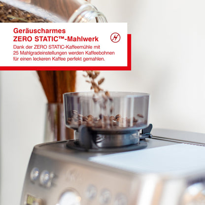 Solis Grind & Infuse Perfetta Espressomaschine mit ZERO STATIC™ Kaffeemühle – 25 Mahlgradeinstellungen für perfekten Kaffeegenuss