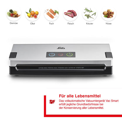 Solis Vac Smart Vakuumierer – geeignet für Gemüse, Obst, Fisch, Fleisch, Kräuter und Nüsse