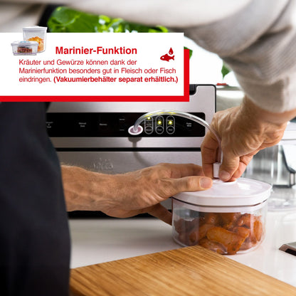 Solis VertiVac Vakuumierer mit Marinierfunktion für Fleisch und Fisch im Vakuumbehälter