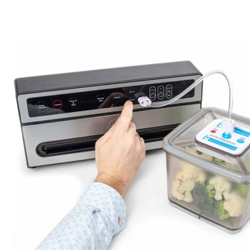 Solis VertiVac Vakuumierer mit Schlauchanschluss für Vakuumbehälter